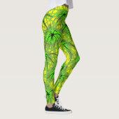 Tropical Neon Leaf Leggings (Rechts)
