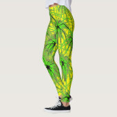 Tropical Neon Leaf Leggings (Links)
