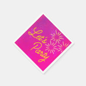 Tropical Neon Miami Junggeselinnen-Abschied Serviette (Ecke)