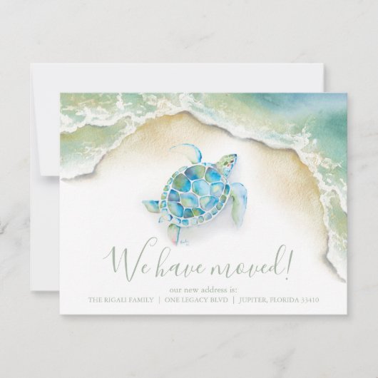 Tropical New Address Cards Save The Date (Vorderseite)