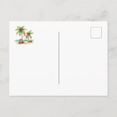 Tropical New Zuhause Weihnachtskarte Ankündigungspostkarte (Rückseite)