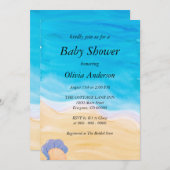 Tropical Ocean Beach Baby Dusche Einladung (Vorne/Hinten)