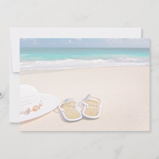 Tropical Ocean Beach Brautparty Einladung (Rückseite)