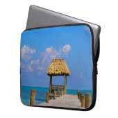 Tropical Ocean Beach Dock Laptopschutzhülle (Vorderseite Links)