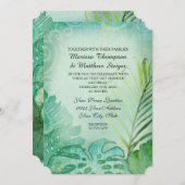 Tropical Ocean Beach Elephants Ohr Blätter Palm Ar Einladung (Vorne/Hinten)