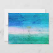 Tropical Ocean Beach Palm Tree Stationery Mitteilungskarte (Rückseite)