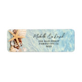 Tropical Ocean Beach Seashell Address Label (Vorne)