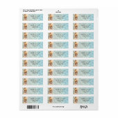 Tropical Ocean Beach Seashell Address Label (Vorne)