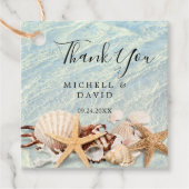 Tropical Ocean Beach Seashell Vielen Dank Geschenkanhänger (Vorderseite)