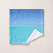 Tropical Ocean Blue Beach Badezimmer Badhandtuch Set (Waschlappen)