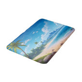 Tropical Ocean Island Sandy Beach Shore Badematte (Schrägansicht)