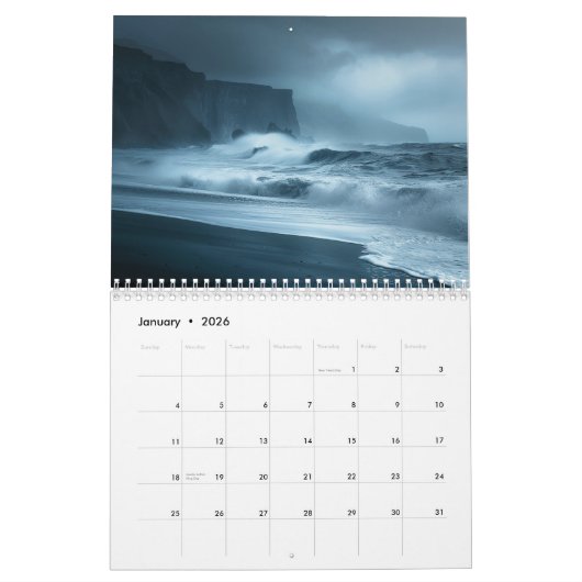 Tropical Ocean Views & Serene Coastal | Beaches  Kalender (Jan 2026)