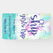 Tropical Oh Ship It's a Girls Trip | Cruise Door Banner (Horizontal)