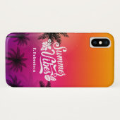 Tropical Ombre Beach Summer Night Individuelle Nam Case-Mate iPhone Hülle (Rückseite (Horizontal))
