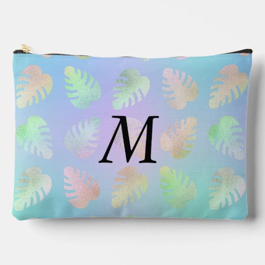 Tropical Ombre Lila Monogram Accessory Pouch Zubehörtasche (Vorderseite)
