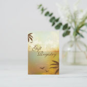 Tropical Orange Beach Geschenkkarton Begleitkarte (Stehend Vorderseite)