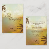 Tropical Orange Beach Geschenkkarton Begleitkarte (Vorne/Hinten)