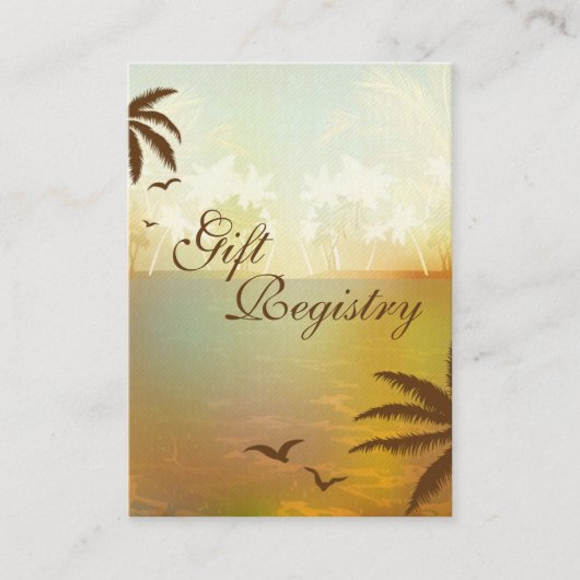 Tropical Orange Beach Geschenkkarton Begleitkarte (Vorderseite)