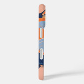 Tropical Orange Blue AI Art Case-Mate iPhone Hülle (Rückseite / Rechts)