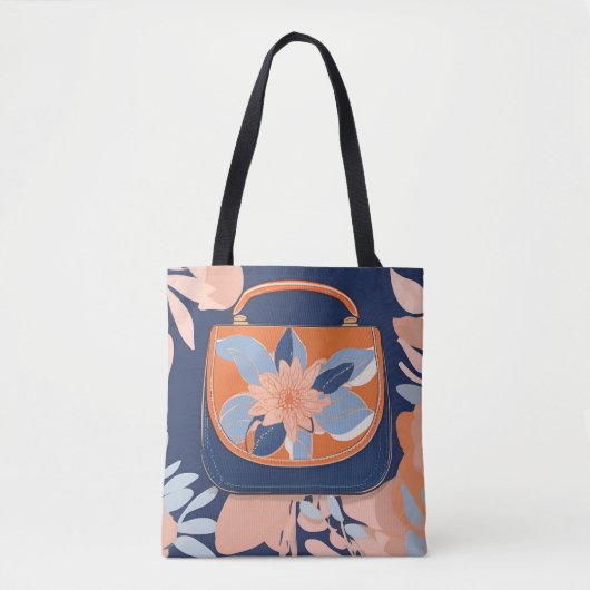 Tropical Orange Blue AI Art Tasche (Vorderseite)