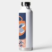 Tropical Orange Blue AI Art Trinkflasche (links)