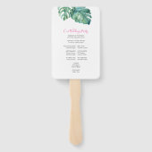 Tropical Orange Blume Wedding Program Fan Fächer (Rückseite)