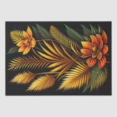 Tropical Orange Floral Artwork Seidenpapier (Vorderseite)