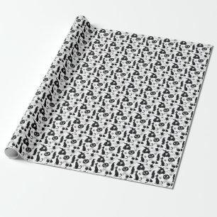 Tropical Orange Gray: Vintages Muster Geschenkpapier
