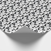 Tropical Orange Gray: Vintages Muster Geschenkpapier (Ecke)
