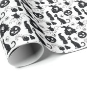 Tropical Orange Gray: Vintages Muster Geschenkpapier (Rolleneckpunkt)