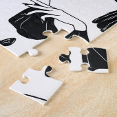 Tropical Orange Gray: Vintages Muster Puzzle (Seite)