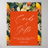 Tropical Orange Paradise Cards & Geschenke Poster (Vorne)