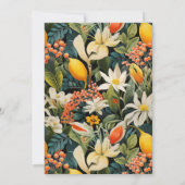 Tropical Orange Paradise Couple's Shower Einladung (Rückseite)