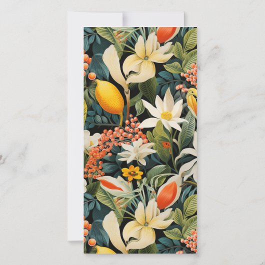 Tropical Orange Paradise Menu (Rückseite)