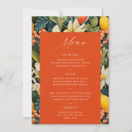 Tropical Orange Paradise Menu