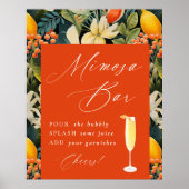 Tropical Orange Paradise Mimosa Bar Poster (Vorne)