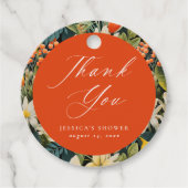 Tropical Orange Paradise Vielen Dank Geschenkanhänger (Vorderseite)