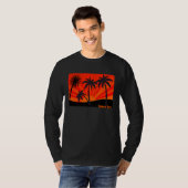 Tropical Orange Sunset with Palm Trees T-Shirt (Vorne ganz)