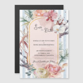 Tropical Orchid Arch Wedding Save the Date Magnet  (Vorne/Hinten)