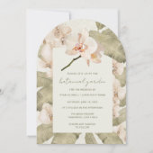 Tropical Orchid Botanical Garden Wedding  Einladung (Vorderseite)