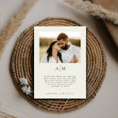 Tropical Orchid Botanical Wedding Photo Thank You  Dankeskarte