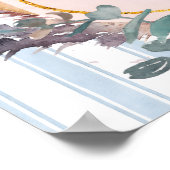 Tropical Orchid Floral Destination Wedding Welcome Poster (Ecke)