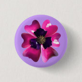 Tropical Orchid MOD Hippie Hawaii Wedding Blume Button (Vorderseite)