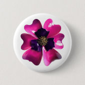 Tropical Orchid MOD Retro Groovy Hawaii Blume Button (Vorderseite)