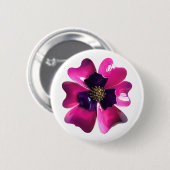 Tropical Orchid MOD Retro Groovy Hawaii Blume Button (Vorne & Hinten)