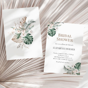 Tropical Orchid Monstera Bridal Einladung