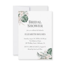 Tropical Orchid Monstera Bridal Einladung