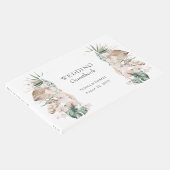 Tropical Orchid Monstera Wedding Guest Book Gästebuch (Ecke)