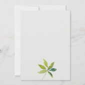 Tropical Orchid Palm Fauna Paare Dusche laden Dankeskarte (Rückseite)