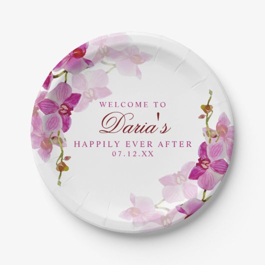 Tropical Orchid Pappteller (Vorderseite)